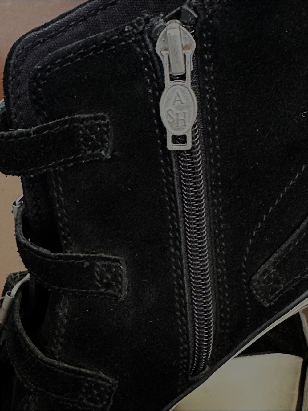ASH-FRESH Suede Buckle High-Top Sneakers - Picture 9 of 11